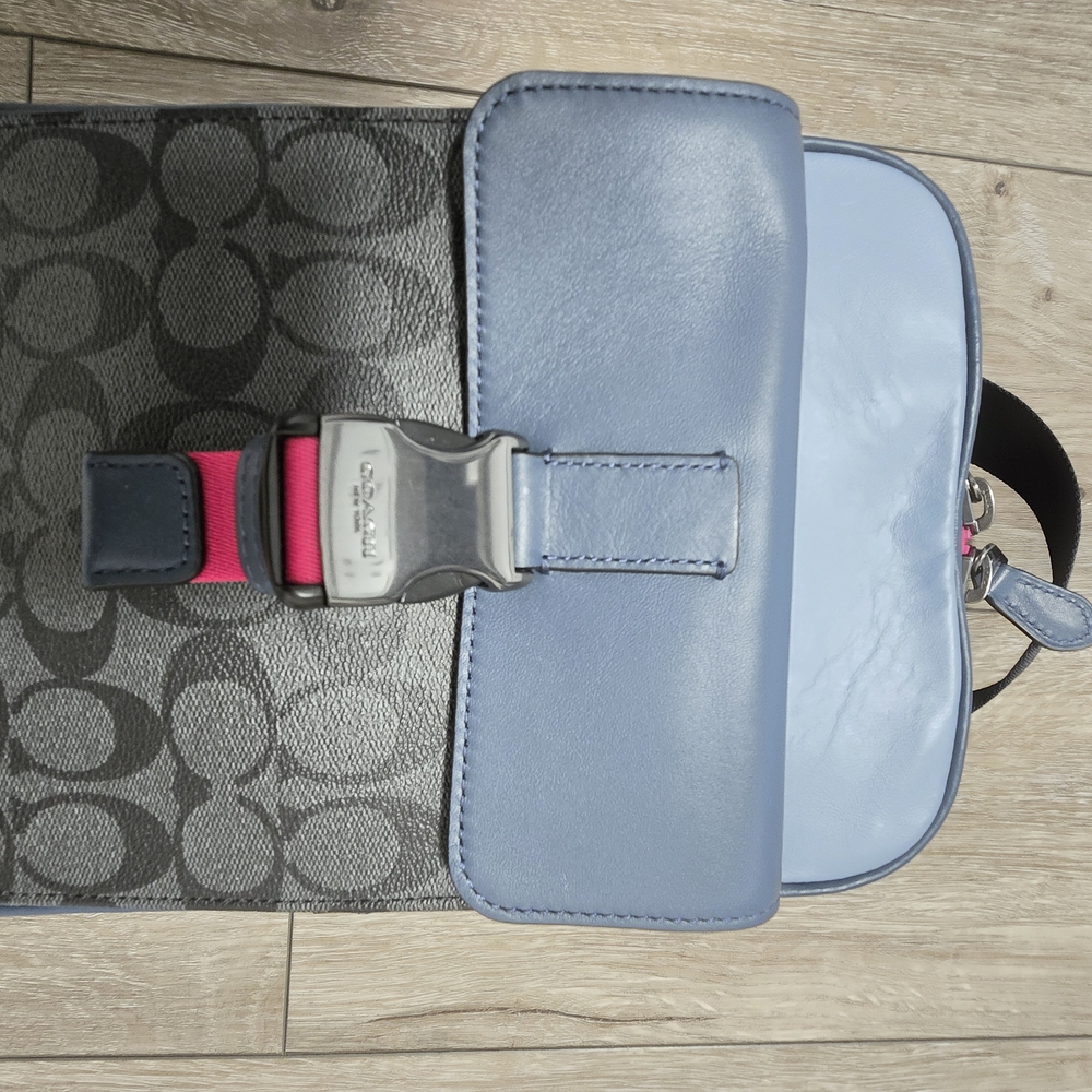 Coach Blue and Pink Men's Backpack